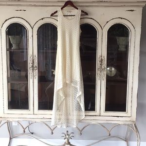 Altar’d State Racerback Cream High-Low Dress